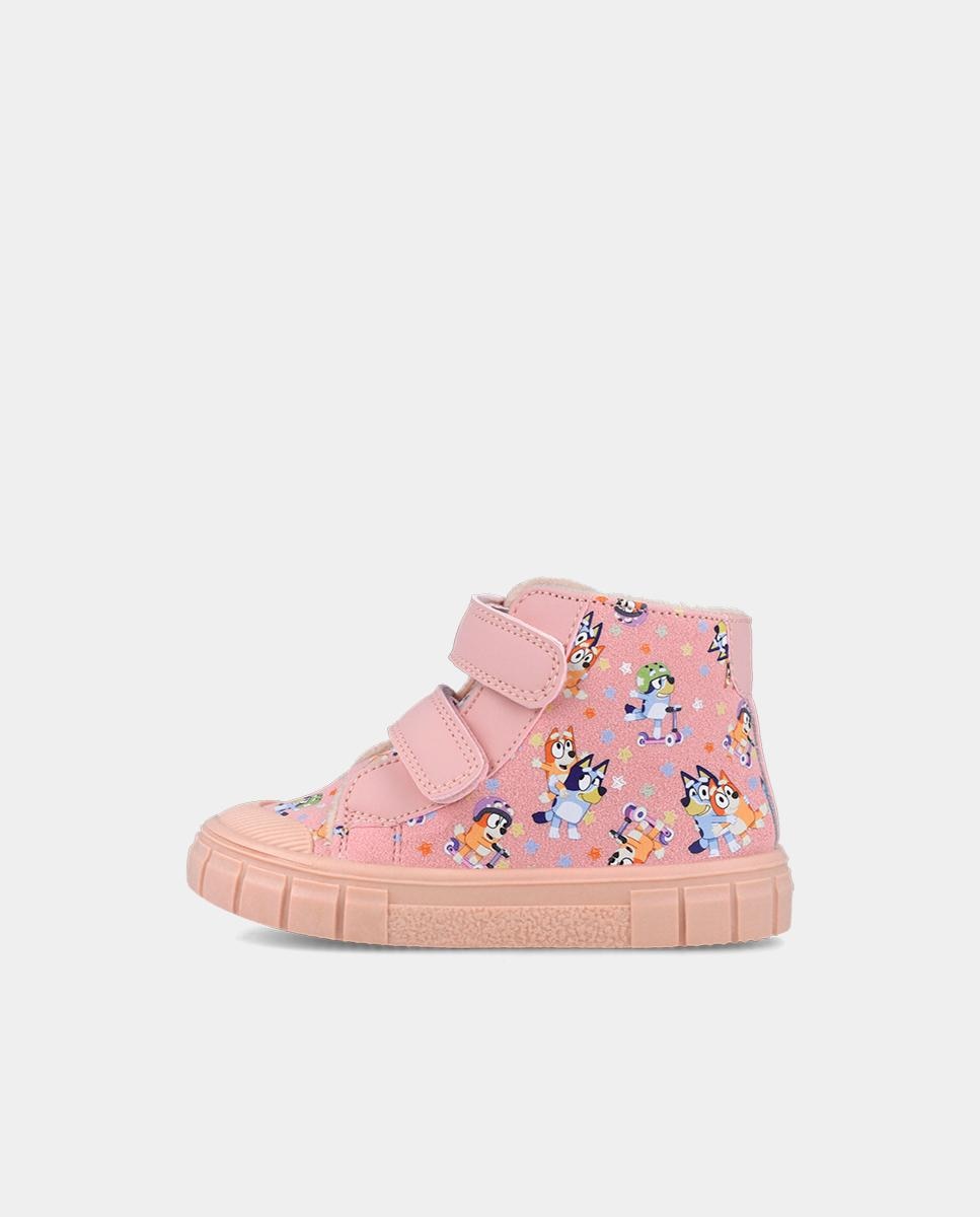 Botín de niña Bluey estampado con velcros - Garvalín - Rosa Rosa-6
