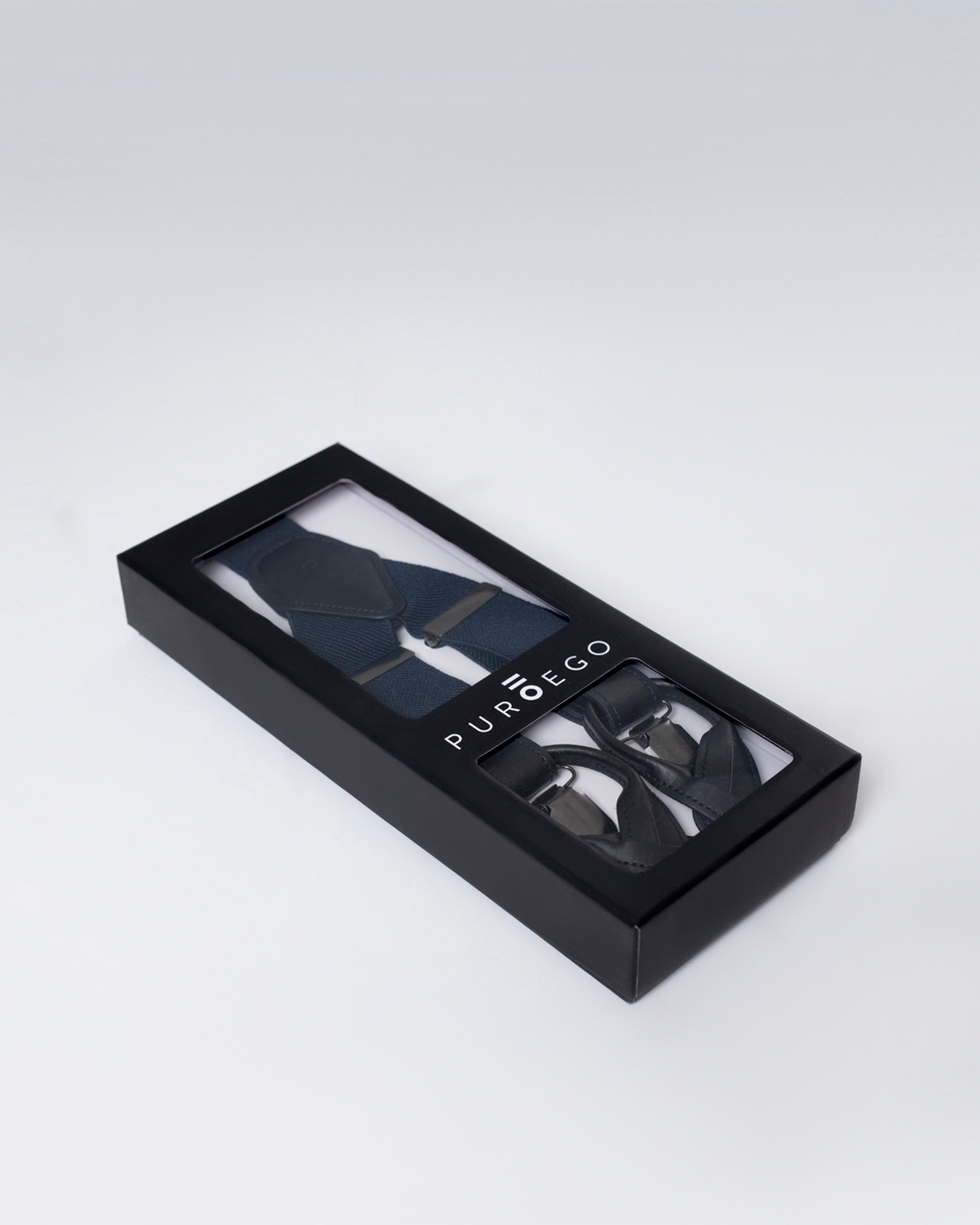 PuroEgo - Tirantes de hombre liso azul marino.