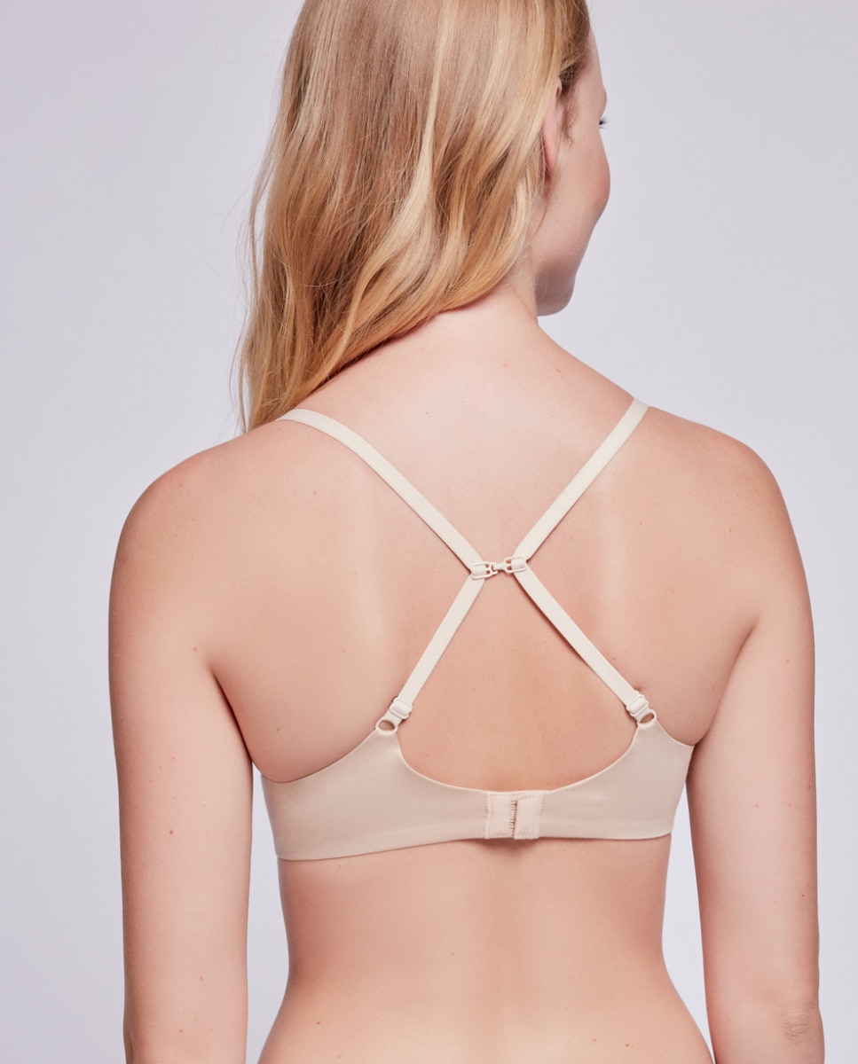 Sujetador con aro de mujer con copas Memory Fit - Gisela - Nude Nude-4