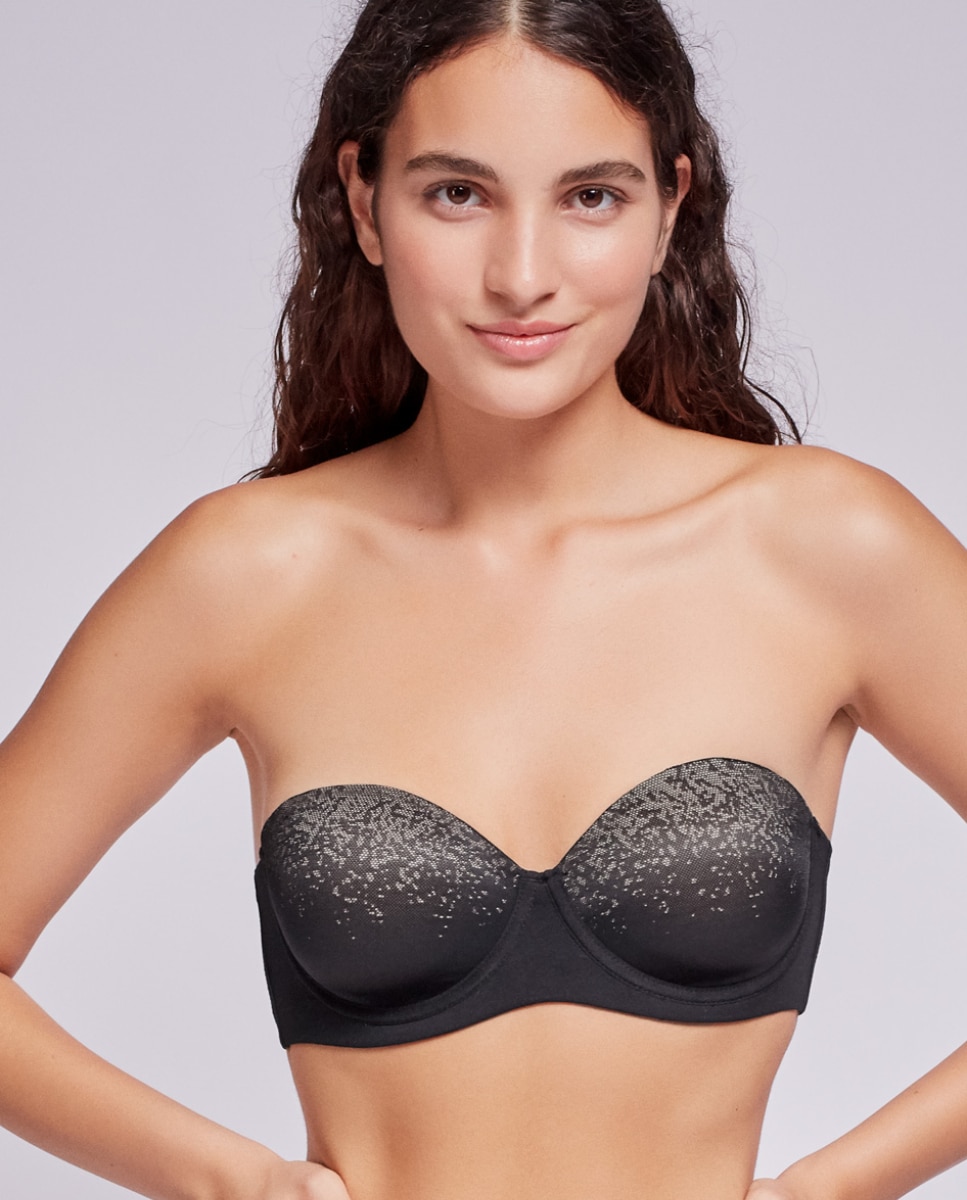 Sujetador de capacidad multiposición con tirantes extraíbles - Gisela - Gris / Negro Gris / Negro-4