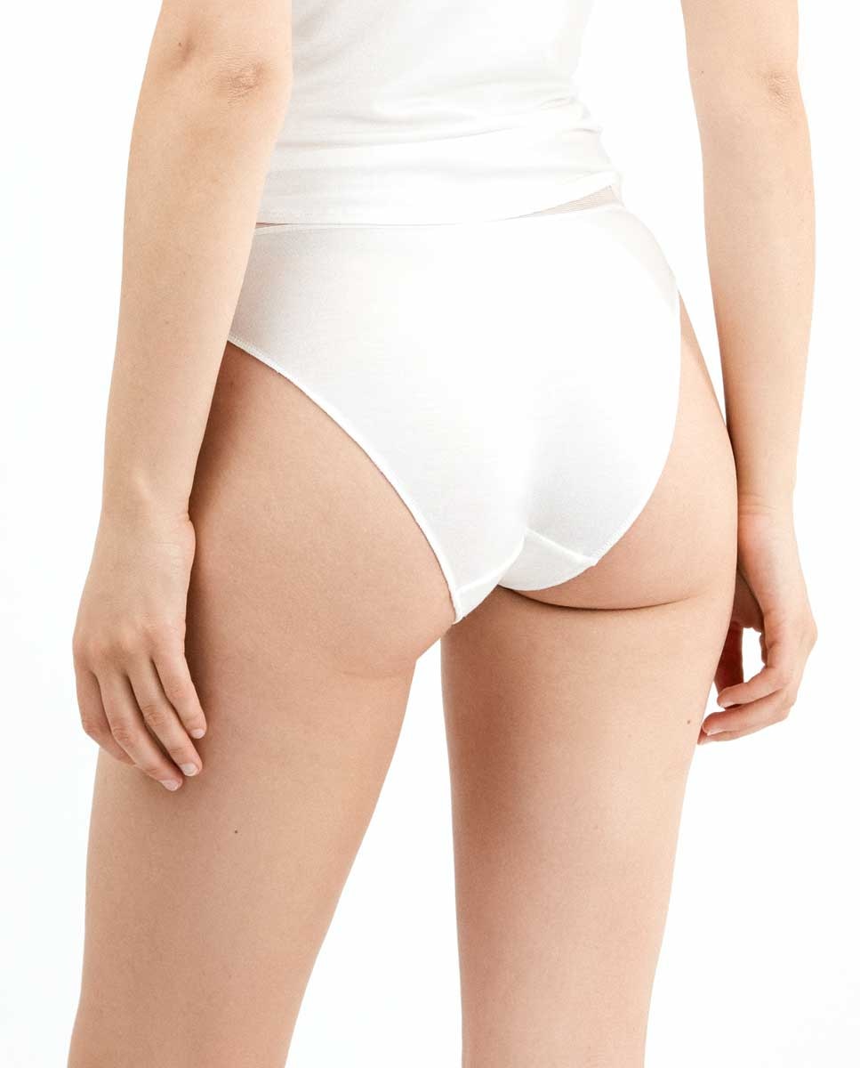 Braguita básica con gomas extraplanas - Gisela - Blanco Blanco-3