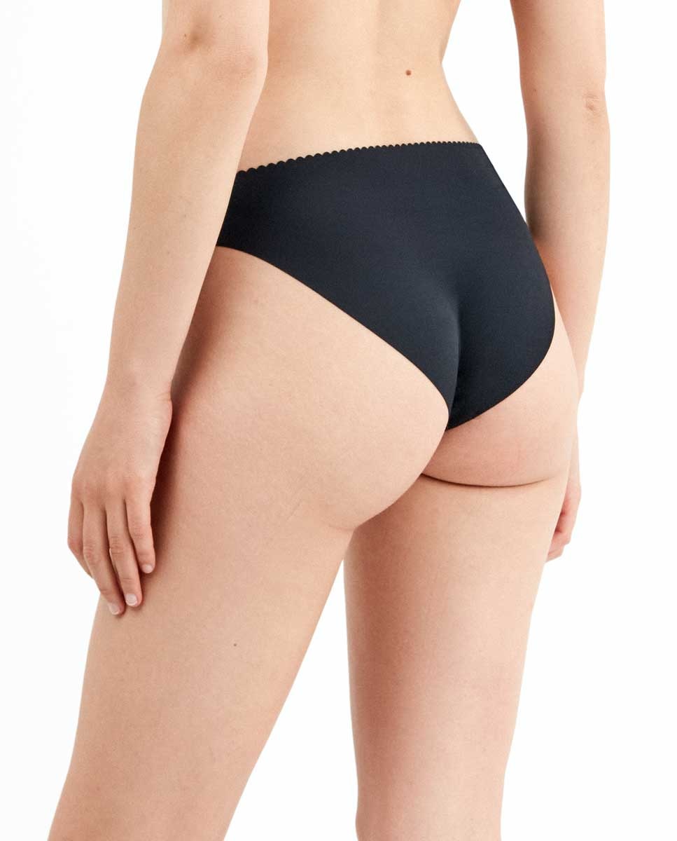 Braguita midi invisible con corte láser - Gisela - Negro Negro-3