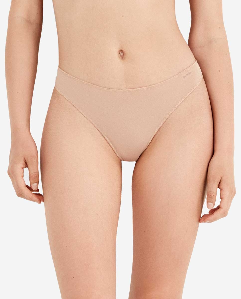 Imagen 0 de Braguita brasileña lisa con algodón orgánico Nude