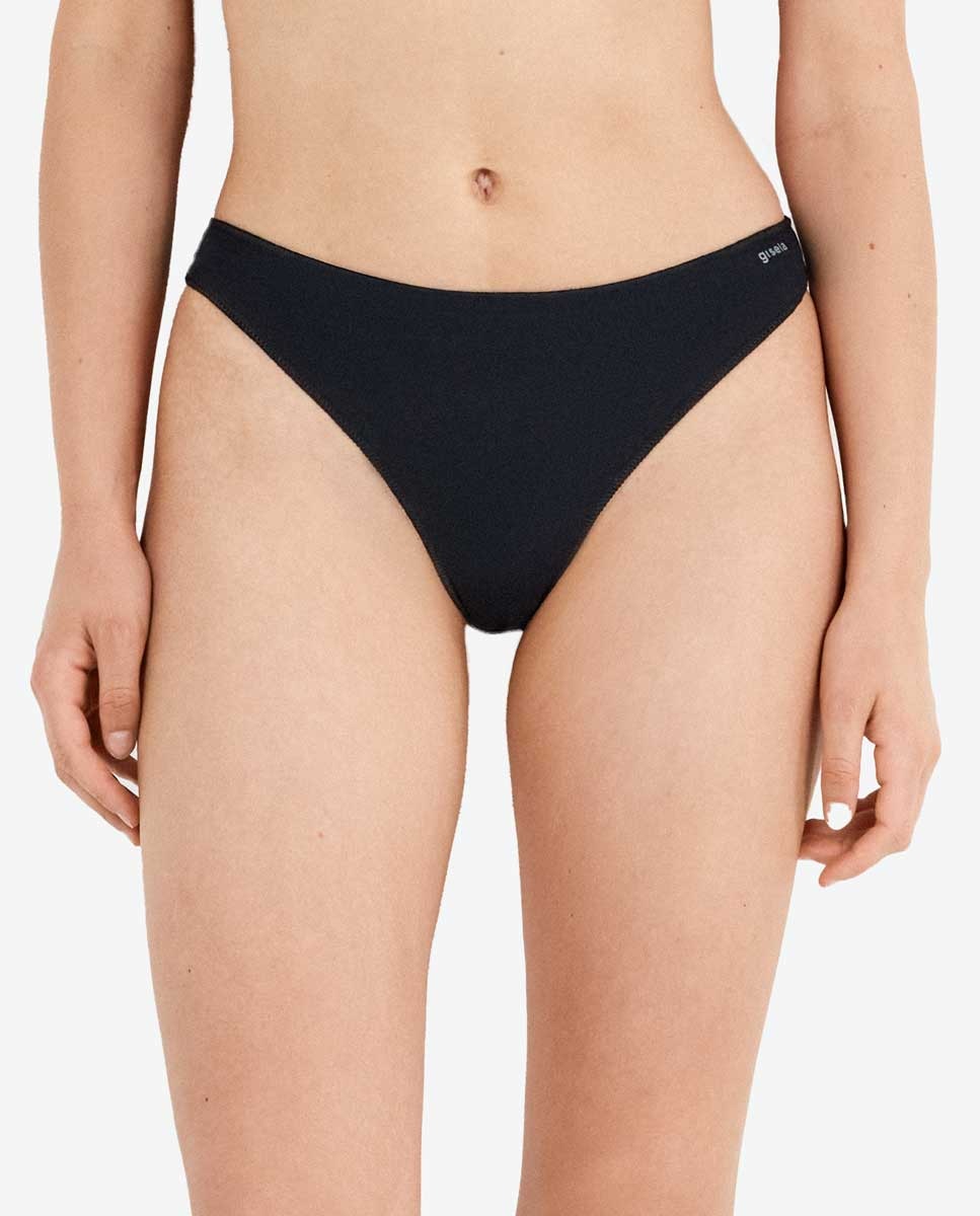 Imagen 0 de Braguita brasileña lisa con algodón orgánico Negro