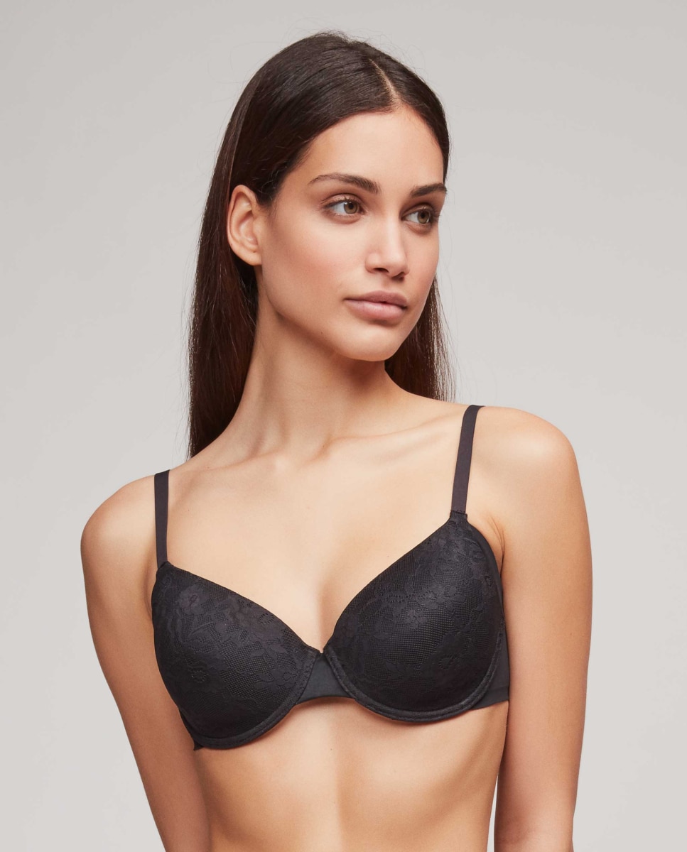 Sujetador sin aro con efecto push up - Gisela - Negro Negro-1