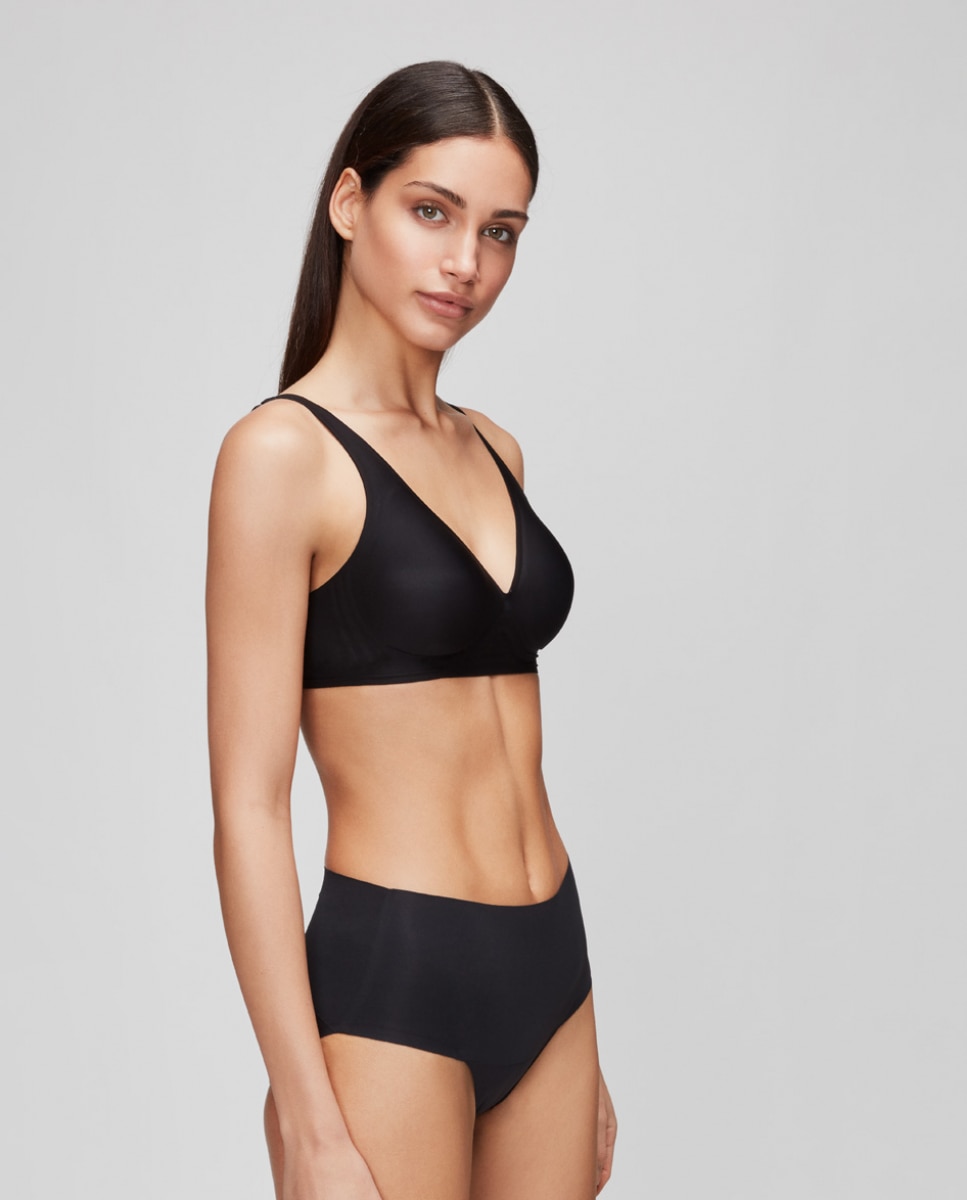 Sujetador de mujer con foam extraíble y sin aro - Gisela - Negro Negro-3
