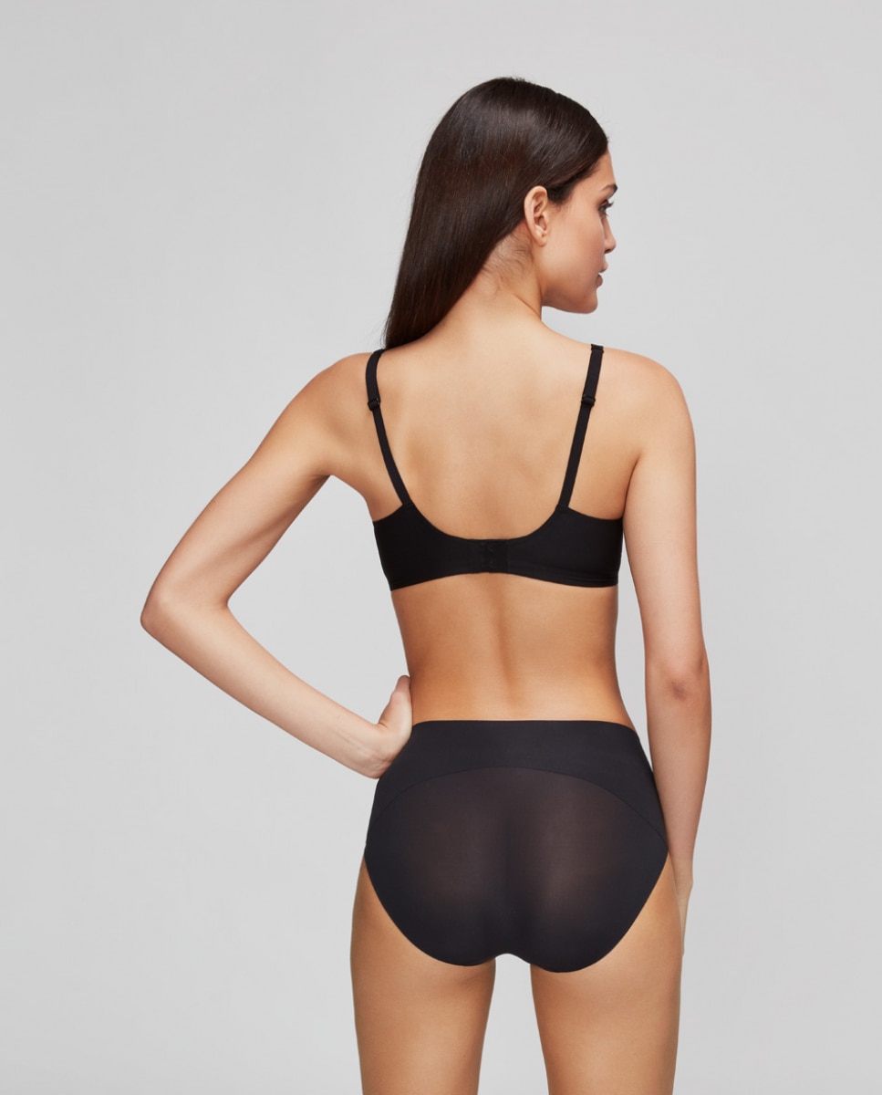 Sujetador de mujer con foam extraíble y sin aro - Gisela - Negro Negro-4