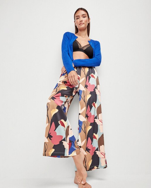 Pantalón de mujer largo con estampado floral