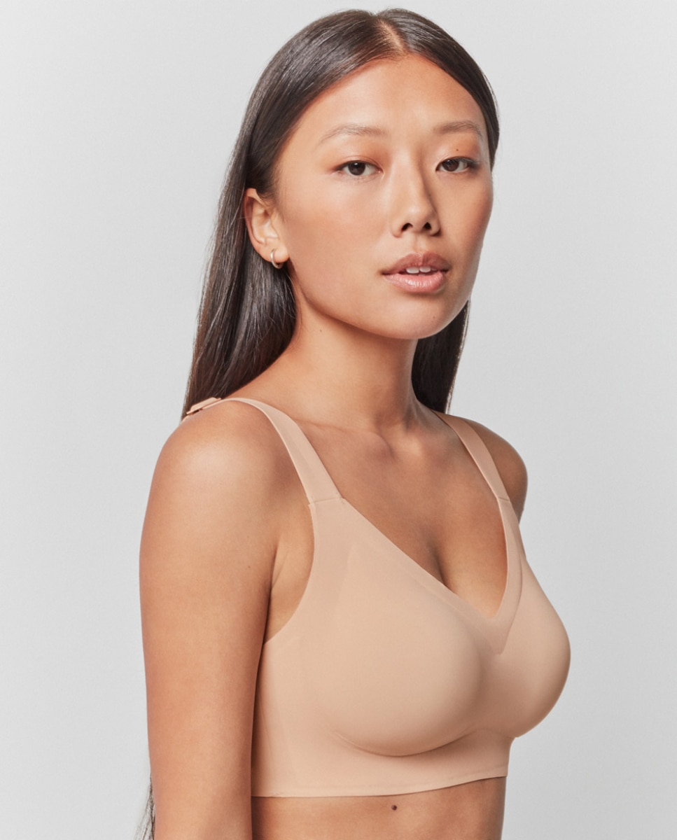 Sujetador de mujer sin aro y con foam extraíble - Gisela - Natural Natural-2