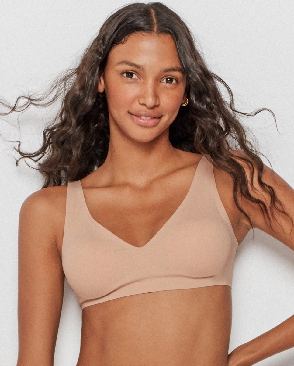Sujetador de mujer push up extraíble y sin aro - Gisela - Natural Natural-1