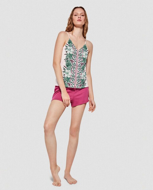 Imagen 0 de Pijama corto de mujer con camiseta estampada