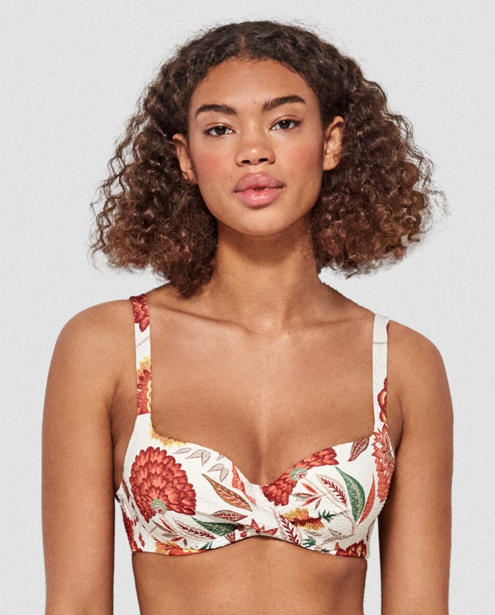 Top de bikini capacidad con estampado floral · Gisela · El Corte Inglés