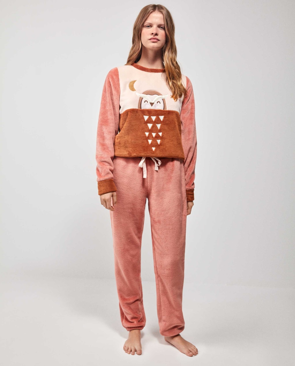 Pijama de mujer largo en tejido micro polar · Gisela · El Corte Inglés