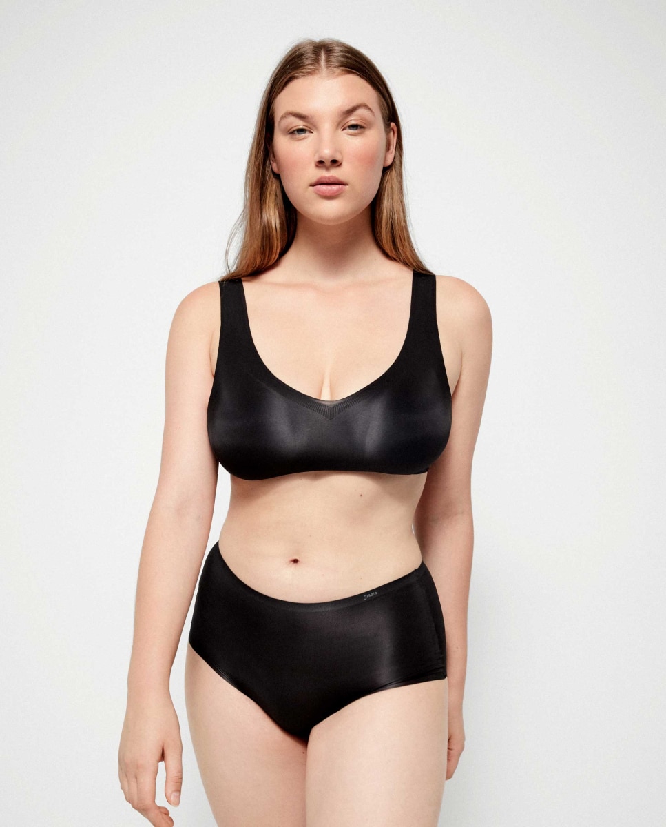 Sujetador de mujer con foam extraíble efecto segunda piel - Gisela - Negro Negro-2