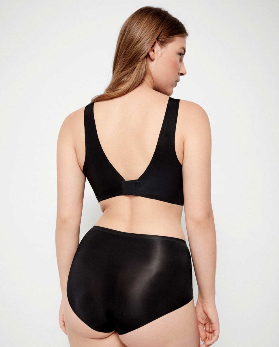 Sujetador de mujer con foam extraíble efecto segunda piel - Gisela - Negro Negro-4