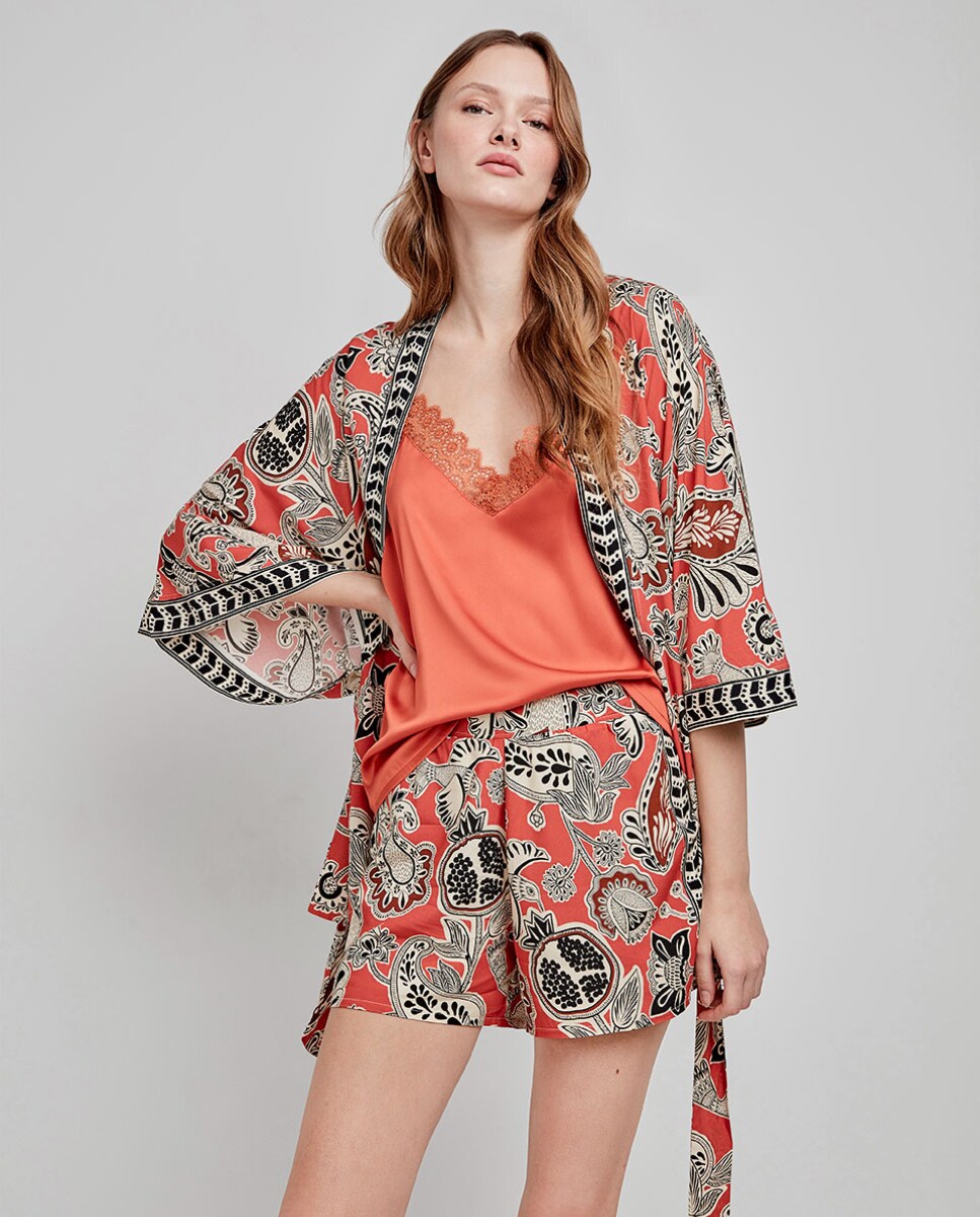 Kimono en tejido estampado tribal · Gisela · El Corte Inglés