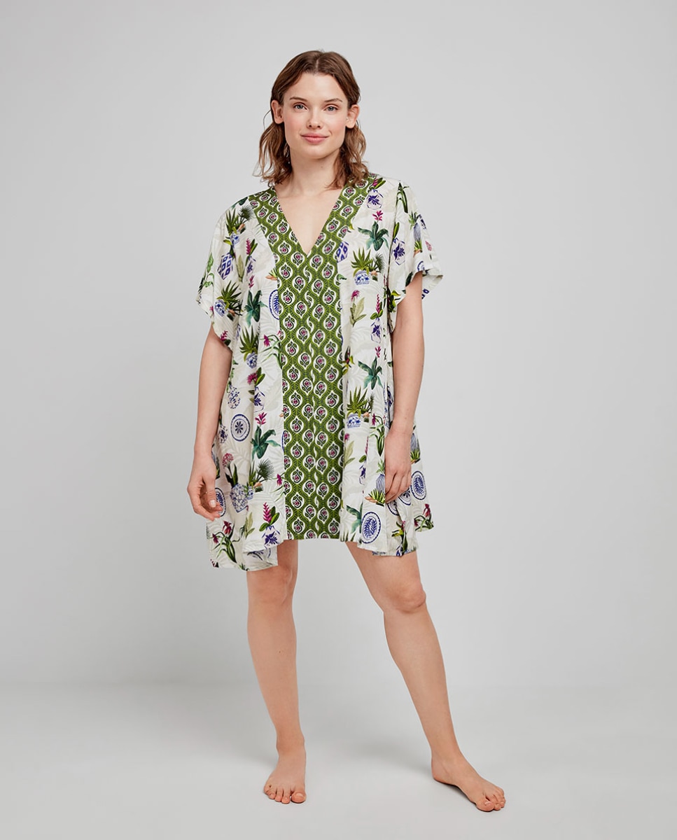 Caftán de playa estampado - Gisela - Multicolor Multicolor-1