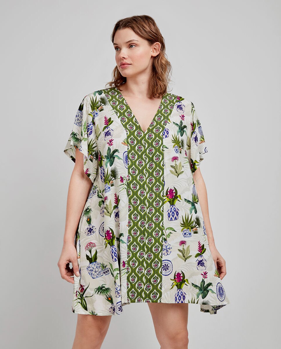 Caftán de playa estampado - Gisela - Multicolor Multicolor-2