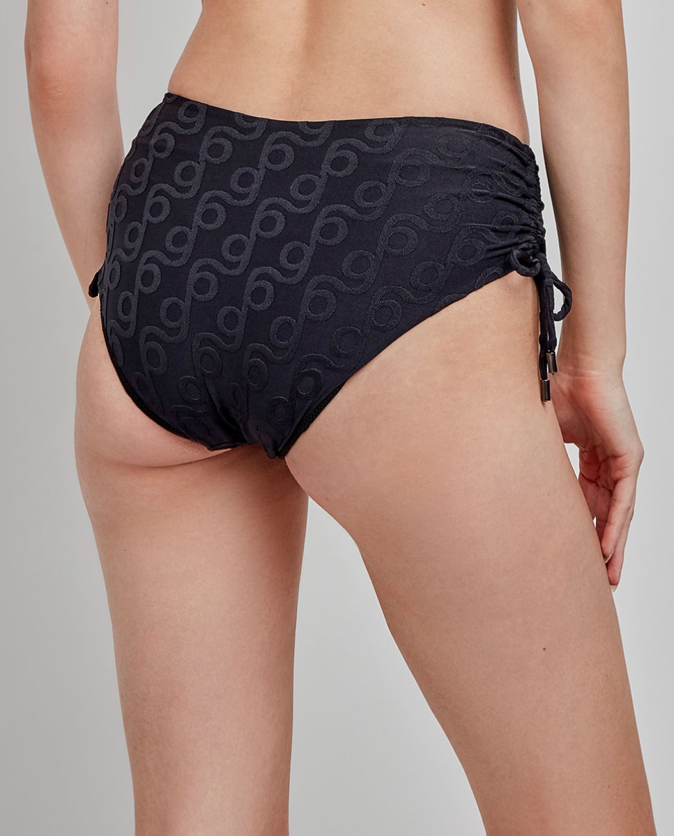 Braguita bikini alta print geométrico - Gisela - Negro Negro-4