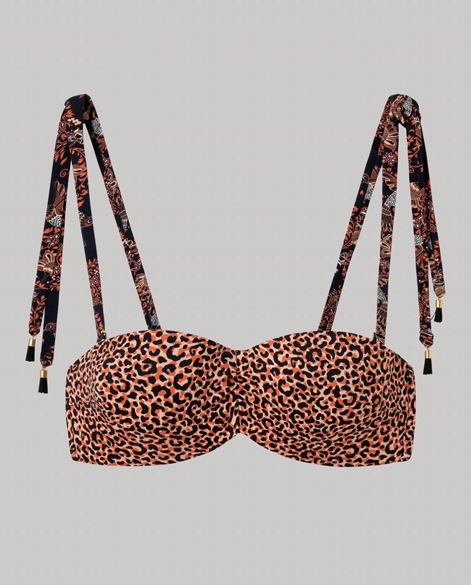 Top bikini bandeau con aro de silicona - Gisela - Multicolor Multicolor-6