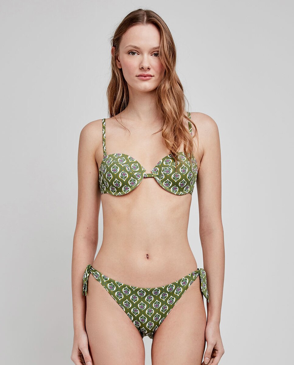 Braguita bikini ajustable en laterales - Gisela - Verde Verde-3