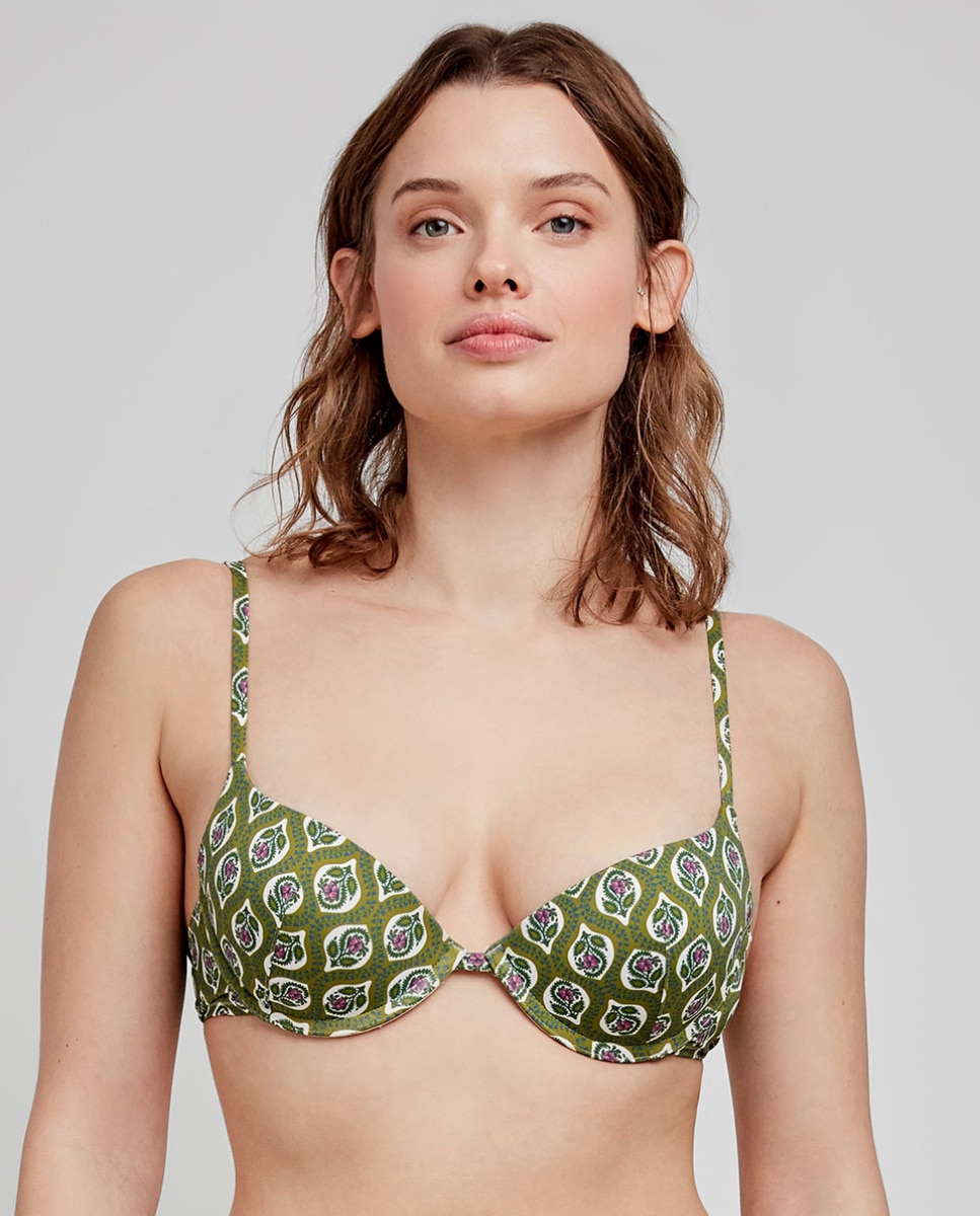 Top bikini push up con aro - Gisela - Verde Verde-1