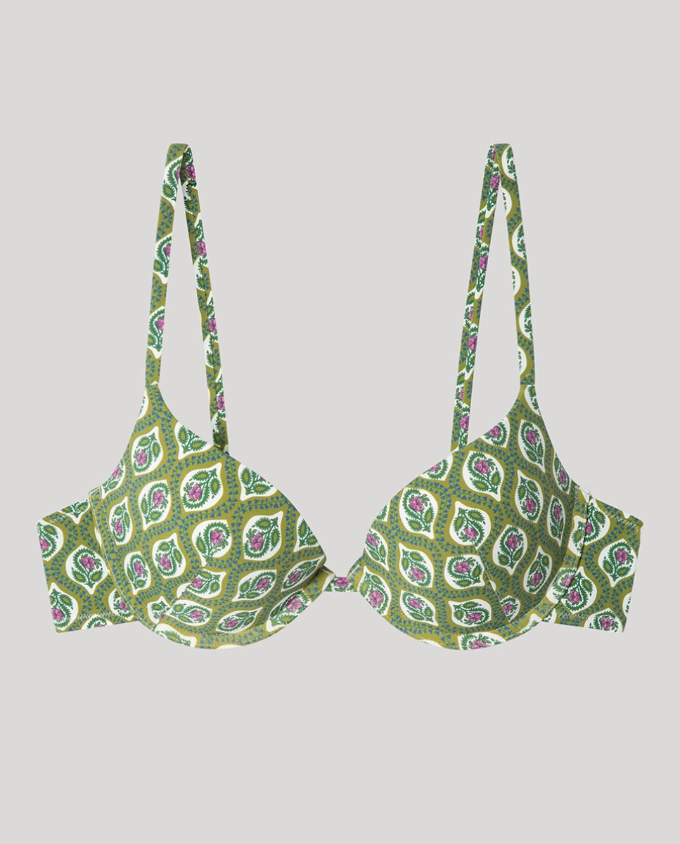 Top bikini push up con aro - Gisela - Verde Verde-6