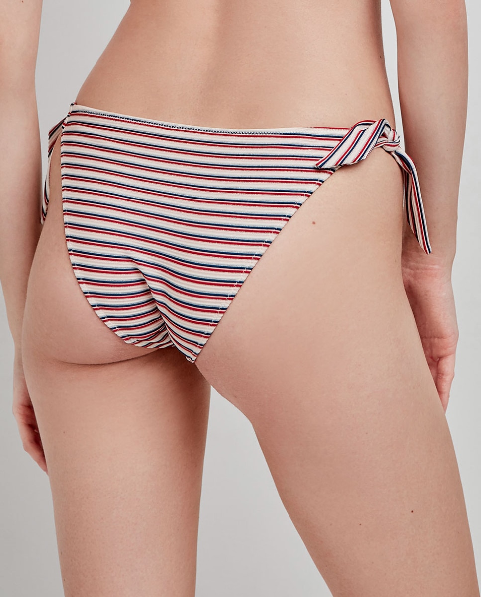 Braguita bikini ajustable y estampado de rayas - Gisela - Multicolor Multicolor-4