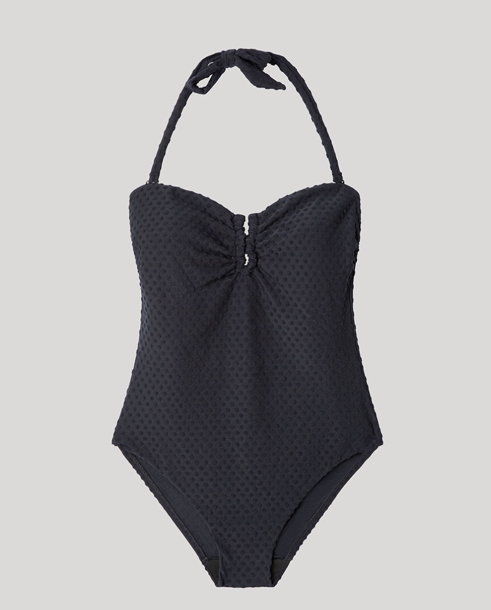 Bañador halter sin aro y con foam - Gisela - Negro Negro-5