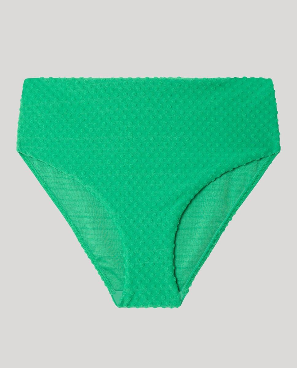 Braguita bikini alta tejido de estructura - Gisela - Verde Verde-6
