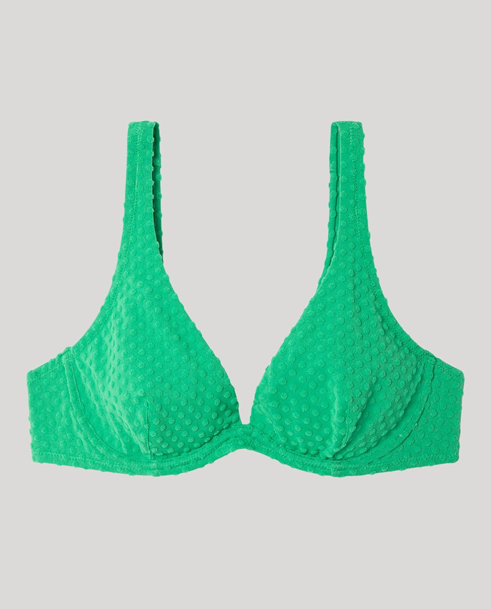 Top bikini capacidad con aro y sin foam - Gisela - Verde Verde-5