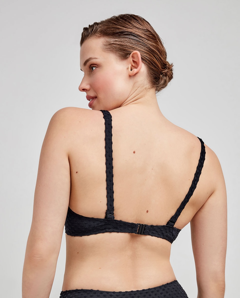 Top bikini capacidad con aro y sin foam - Gisela - Negro Negro-4