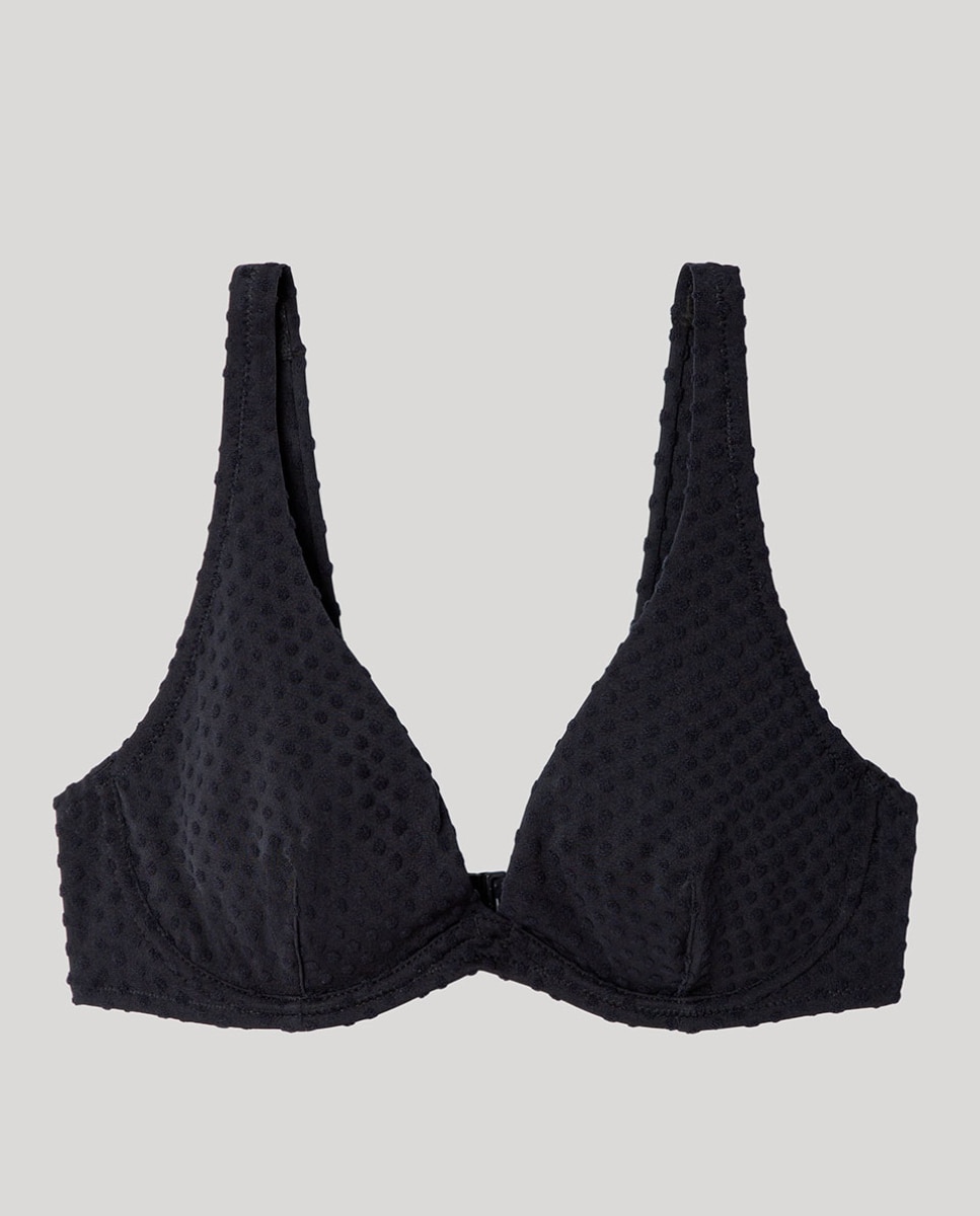 Top bikini capacidad con aro y sin foam - Gisela - Negro Negro-5