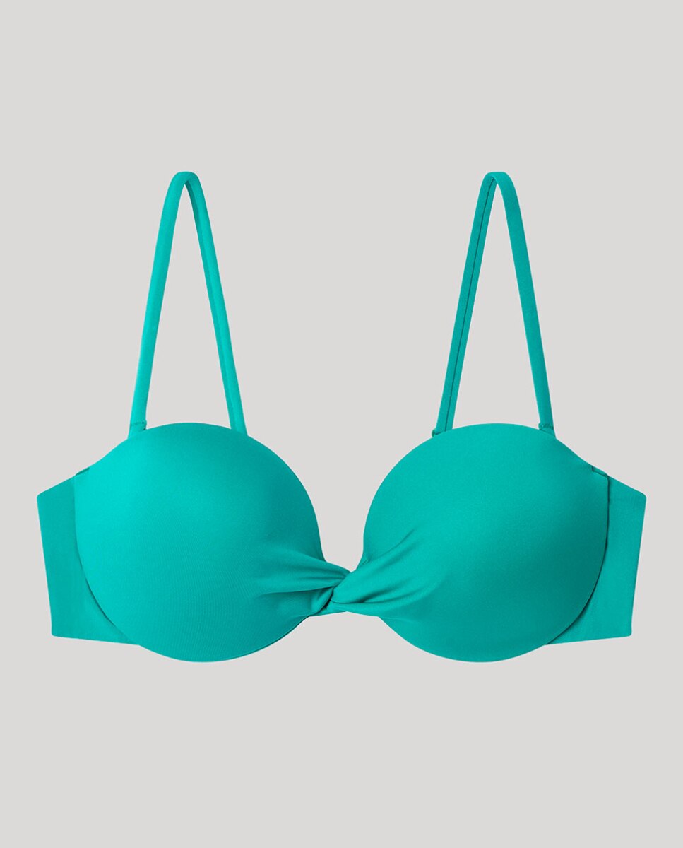 Top bikini bandeau con aro - Gisela - Verde Verde-5