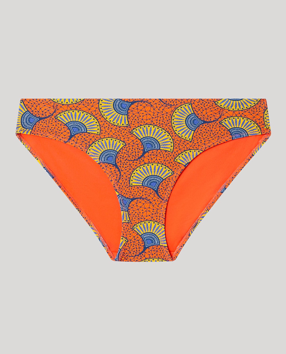 Braguita bikini midi tejido estampado - Gisela - Negro Negro-5