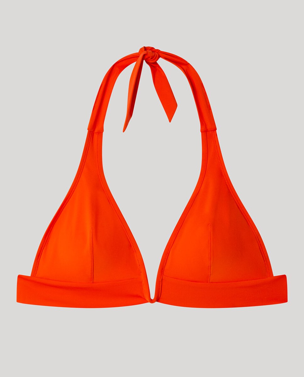 Top bikini sin aro y foam extraíble - Gisela - Naranja fuerte Naranja fuerte-5