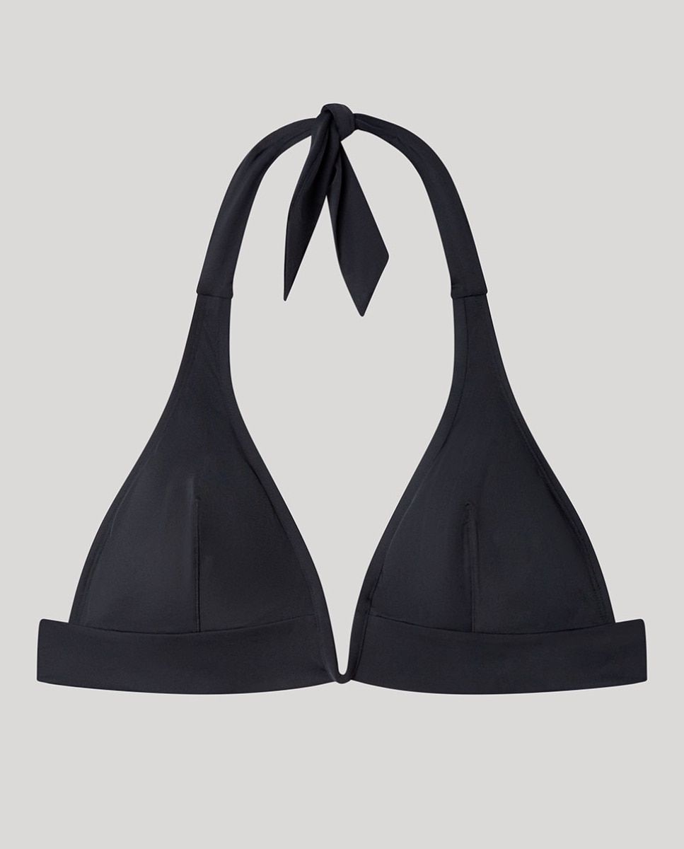Top bikini sin aro y foam extraíble - Gisela - Negro Negro-5
