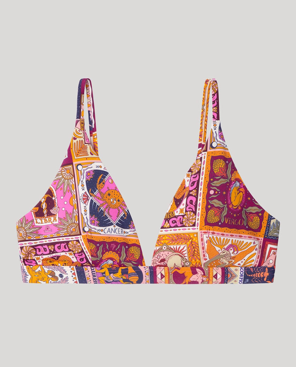 Top bikini triangular sin aro y foam extraíble - Gisela - Multicolor Multicolor-5