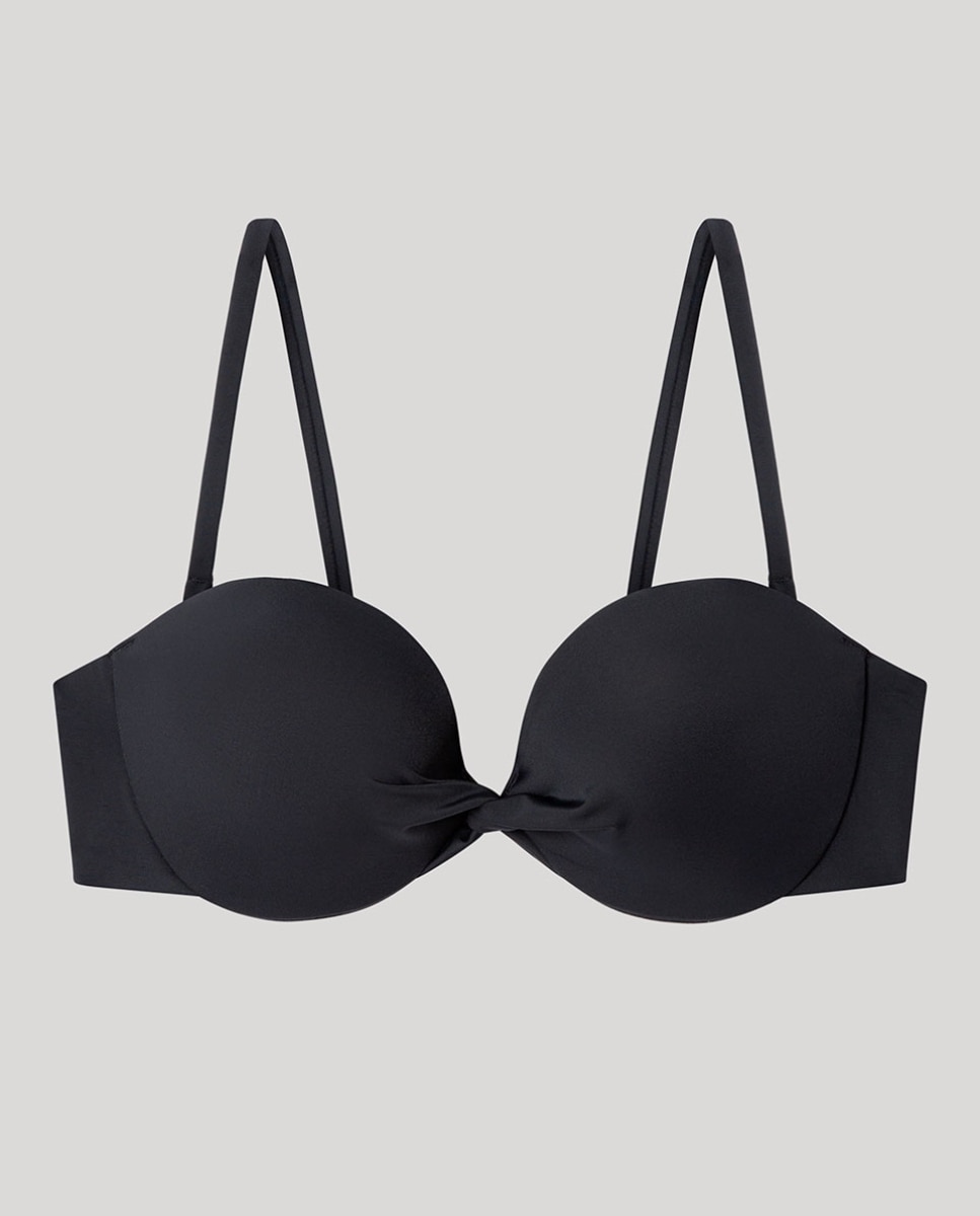 Top bikini bandeau con aro - Gisela - Negro Negro-6