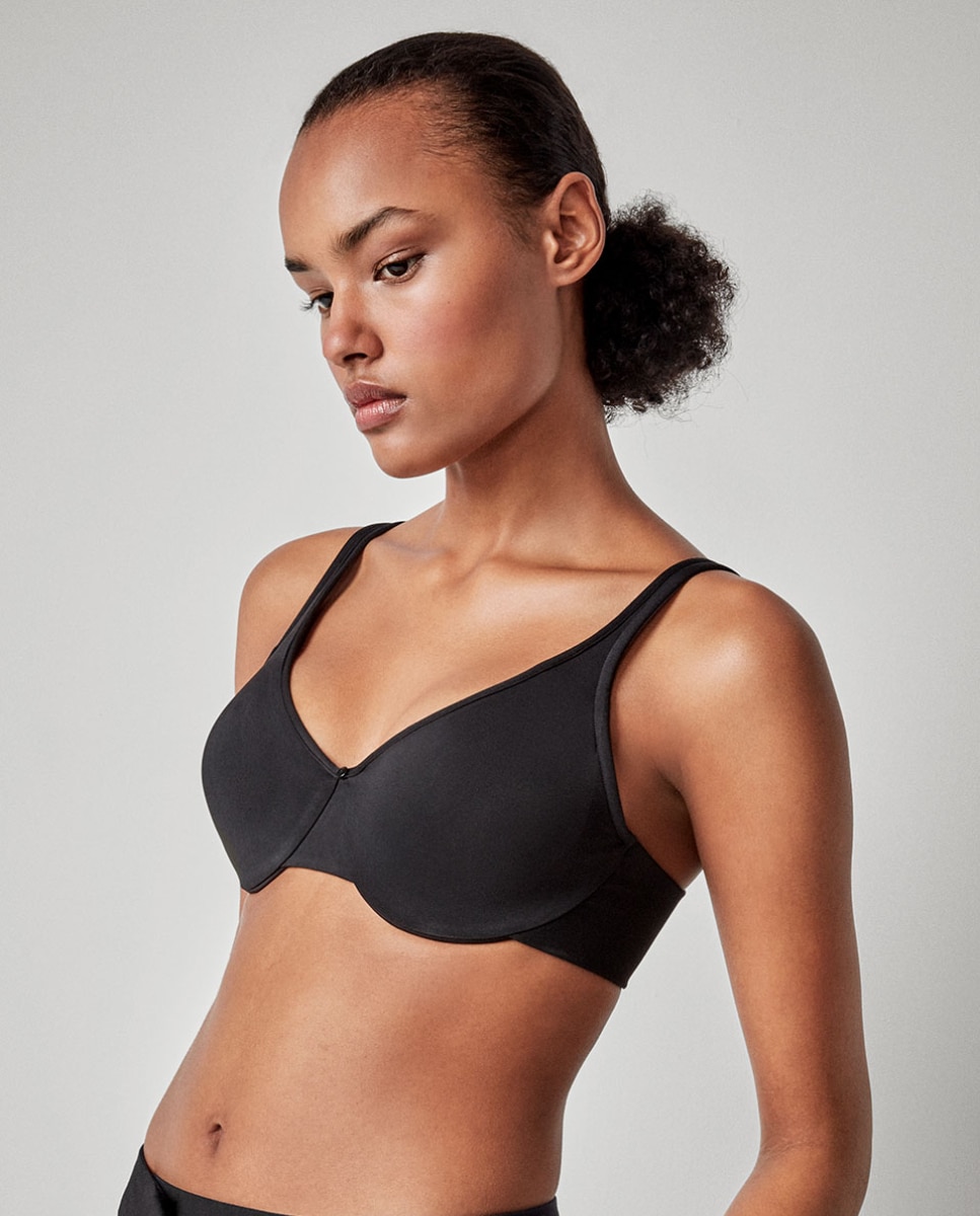Sujetador capacidad de mujer con aro y reductor de espalda - Gisela - Negro Negro-2