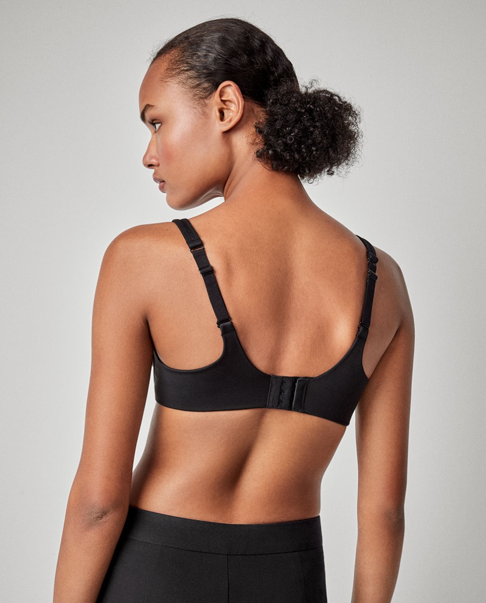 Sujetador capacidad de mujer con aro y reductor de espalda - Gisela - Negro Negro-4