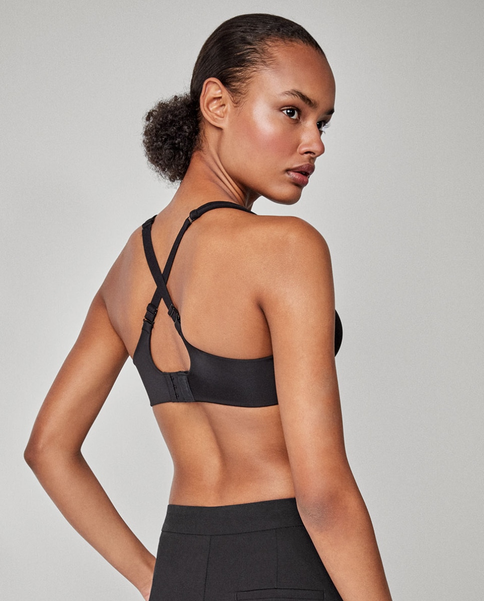 Sujetador capacidad de mujer con aro y reductor de espalda - Gisela - Negro Negro-5