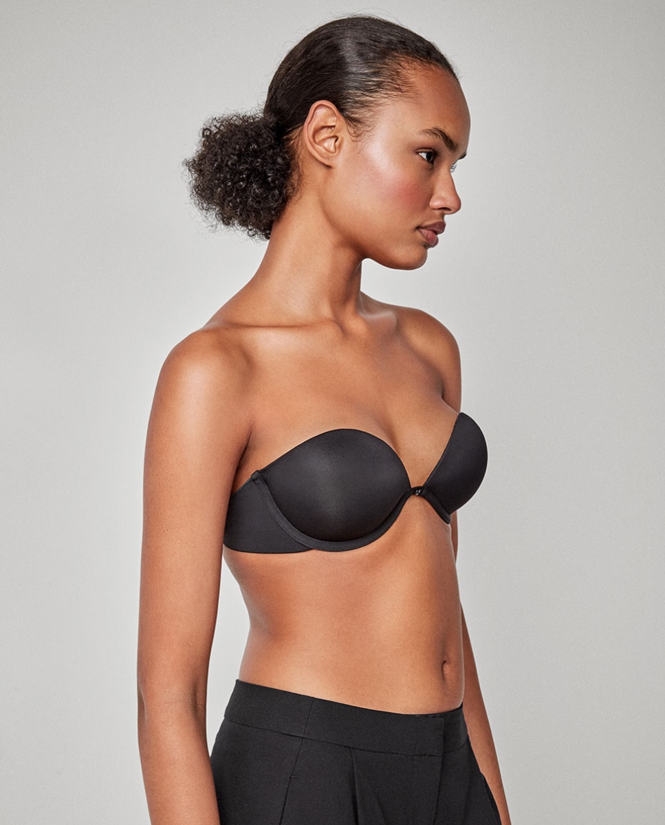 Sujetador sin tirantes de mujer 50 posiciones - Gisela - Negro Negro-3