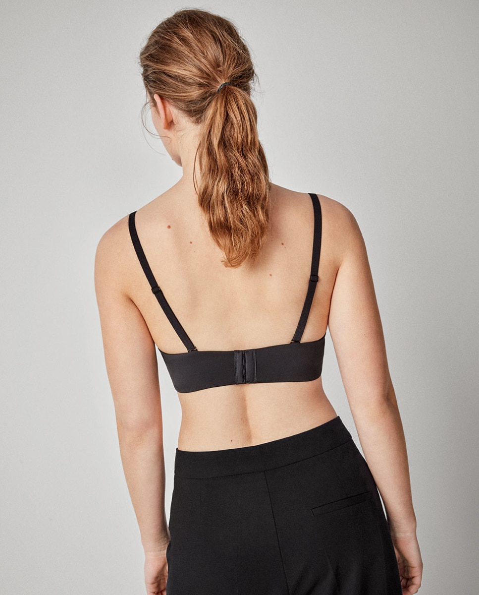 Sujetador de mujer desmontable y de capacidad perfect stay sin tirantes - Gisela - Negro Negro-4