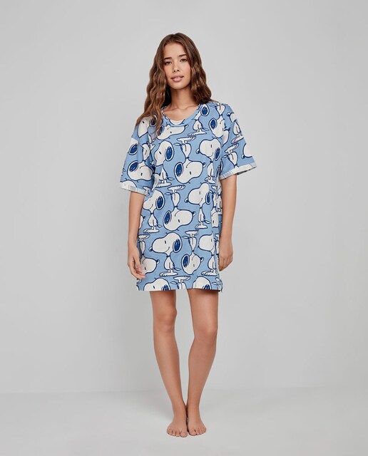 Imagen 0 de Camisón corto estampado de Snoopy