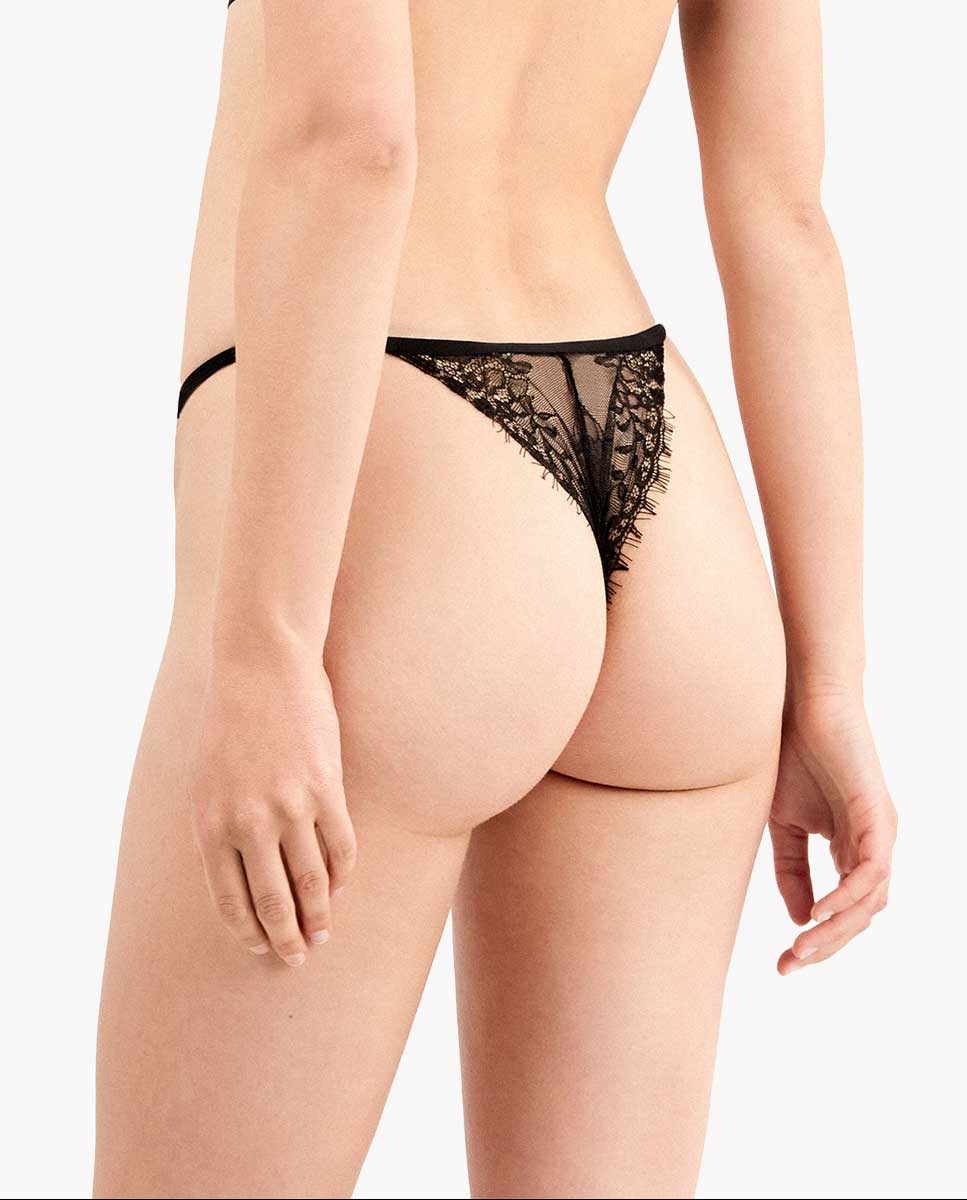 Braguita brasileña tejido terciopelo - Gisela - Negro Negro-3