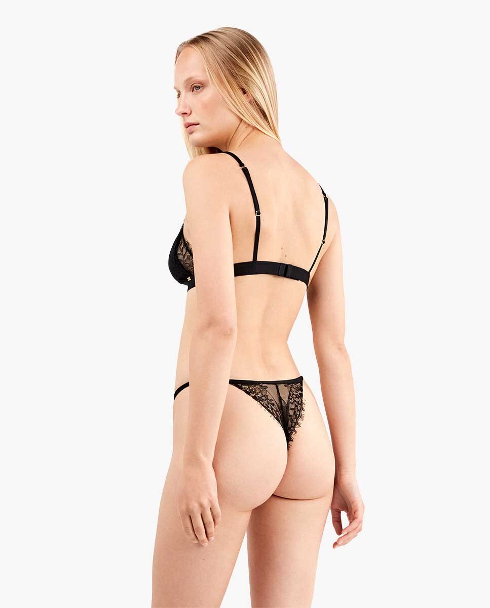 Braguita brasileña tejido terciopelo - Gisela - Negro Negro-4