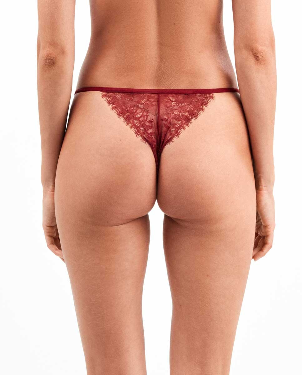 Braguita brasileña tejido terciopelo - Gisela - Rojo Rojo-3