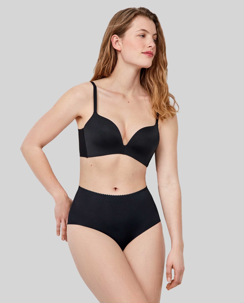 Sujetador de mujer push up escote extremo - Gisela - Negro Negro-4