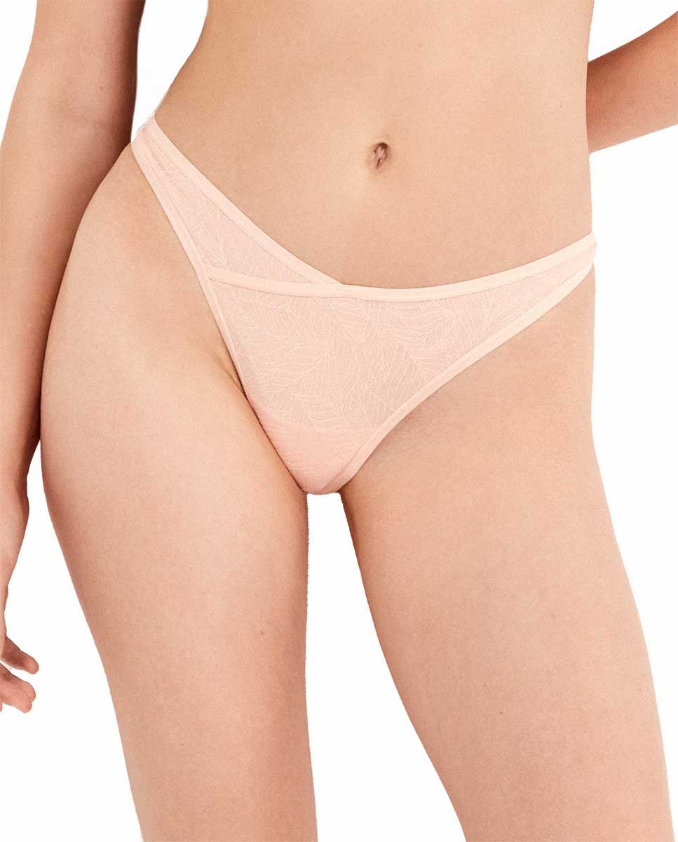 Tanga corte en V - Gisela - Rosa claro Rosa claro-1